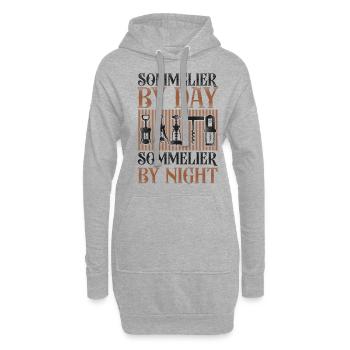 Sommelier Wine Drinking Tasting - Hoodie-Kleid - Grau meliert - Vorne