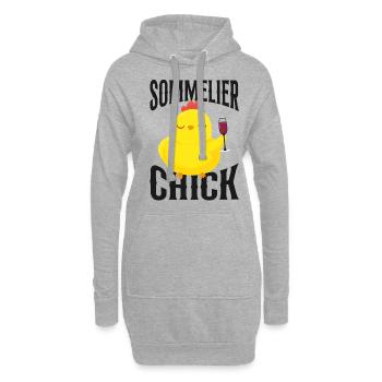Sommelier Wine Drinking Tasting - Hoodie-Kleid - Grau meliert - Vorne