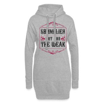 Sommelier Wine Drinking Tasting - Hoodie-Kleid - Grau meliert - Vorne