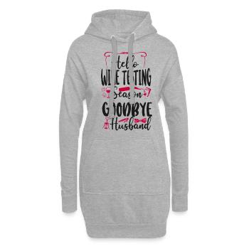 Sommelier Wine Drinking Tasting - Hoodie-Kleid - Grau meliert - Vorne