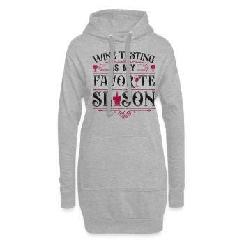 Sommelier Wine Drinking Tasting - Hoodie-Kleid - Grau meliert - Vorne