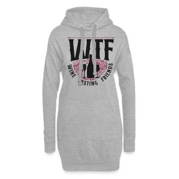Sommelier Wine Drinking Tasting - Hoodie-Kleid - Grau meliert - Vorne