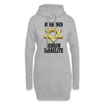 Hébreu éveillé Israël Israël Juif Israélien - Sweat-shirt à capuche long Femme - gris chiné - Devant