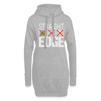 Straight Edge Vegan, gegen Drogen, Punk - Hoodie-Kleid - Grau meliert - Vorne