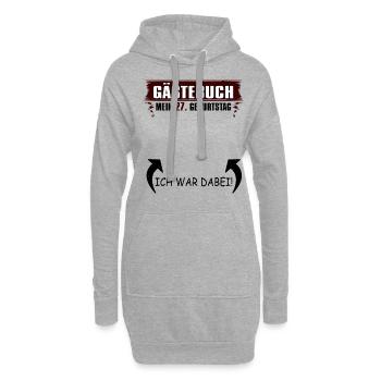 27. Geburtstag Eintrag Gästebuch 27 Jahre Lustiges - Hoodie-Kleid - Grau meliert - Vorne