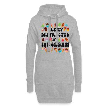 Ice Cream Cone Popsicle Easily - Hoodie-Kleid - Grau meliert - Vorne