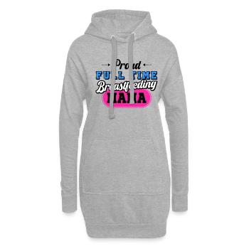 L’allaitement normalise la fière mère qui allaite à temps plein - Sweat-shirt à capuche long Femme - gris chiné - Devant
