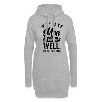 Des hommes drôles si têtus et hilarants - Sweat-shirt à capuche long Femme - gris chiné - Devant