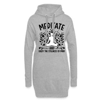 Meditate Enjoy The Stillness Of Mind Meditating Sp - Hoodie-Kleid - Grau meliert - Vorne