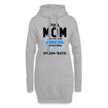 Conceptions de sauveteurs pour les techniciens de piscine - Sweat-shirt à capuche long Femme - gris chiné - Devant