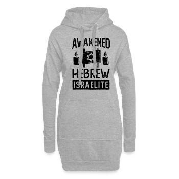 Hébreu éveillé Israël Israël Juif Israélien - Sweat-shirt à capuche long Femme - gris chiné - Devant