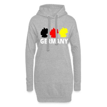 Deutschland Roadtrip Urlaub Ferien T-Shirt - Hoodie-Kleid - Grau meliert - Vorne