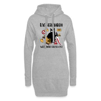 Bagger fahren Weil Mord Falsch Ist Baggerfahrer - Hoodie-Kleid - Grau meliert - Vorne