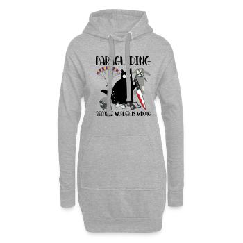 Parapente parce que le meurtre est un mauvais chat noir - Sweat-shirt à capuche long Femme - gris chiné - Devant