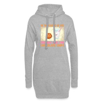 Cadeau d’amitié pour bon ami - Sweat-shirt à capuche long Femme - gris chiné - Devant