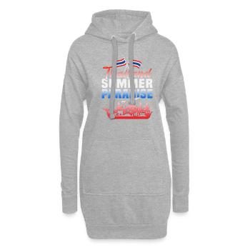 Thailand Strandurlaub am Meer Design Strandmotiv - Hoodie-Kleid - Grau meliert - Vorne