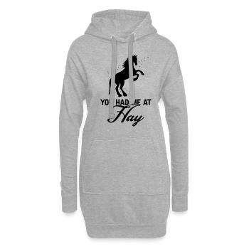 Cydesdale Reiter und Zugpferd Designs - Hoodie-Kleid - Grau meliert - Vorne