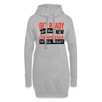Physiothérapie Préparez-vous à la - Sweat-shirt à capuche long Femme - gris chiné - Devant