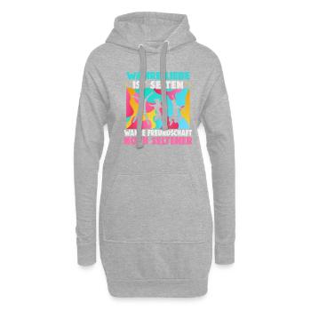 Cadeau d’amitié pour bon ami - Sweat-shirt à capuche long Femme - gris chiné - Devant