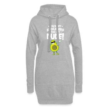 Avocado Design für Vegetarier und Veganer - Hoodie-Kleid - Grau meliert - Vorne
