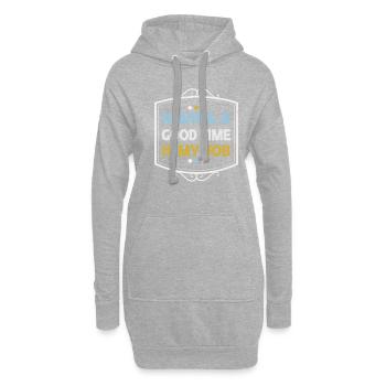 Pensionierung Geschenkidee Rente Arbeitskollege - Hoodie-Kleid - Grau meliert - Vorne