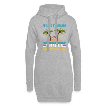 Strandurlaub am Meer Design Strandmotiv - Hoodie-Kleid - Grau meliert - Vorne