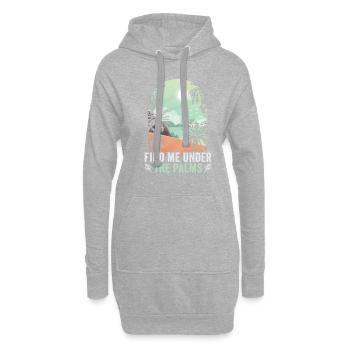 Strandurlaub am Meer Design Strandmotiv - Hoodie-Kleid - Grau meliert - Vorne