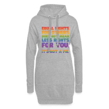 Equal Rights For Others Does Not Mean Less Rights - Hoodie-Kleid - Grau meliert - Vorne