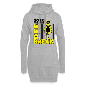 Annonce de grossesse drôle J’ai un - Sweat-shirt à capuche long Femme - gris chiné - Devant