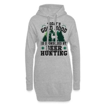 Chasseur de cerfs buck aujourd’hui - Sweat-shirt à capuche long Femme - gris chiné - Devant
