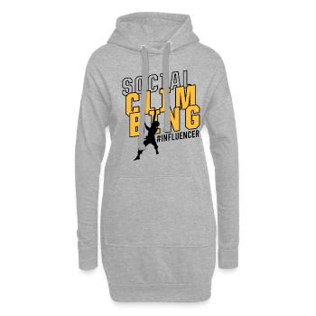 Influenceur des médias sociaux Mèmes d’escalade sociale - Sweat-shirt à capuche long Femme - gris chiné - Devant