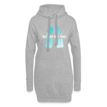 Instructeur de conception de plongée sous-marine Snorkeling - Sweat-shirt à capuche long Femme - gris chiné - Devant
