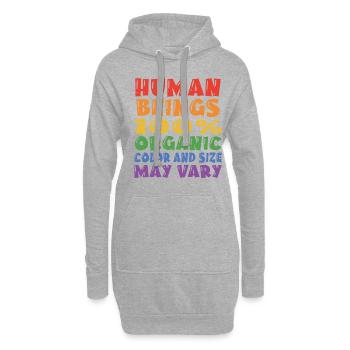 Human Beings 100% Organic Colors And Sizes May Var - Hoodie-Kleid - Grau meliert - Vorne