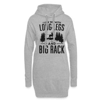 Chasseur de cerfs buck que j’aime - Sweat-shirt à capuche long Femme - gris chiné - Devant