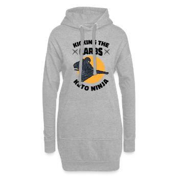 Keto Ninja Diät Ketogenes Essen Ninja-Liebhaber - Hoodie-Kleid - Grau meliert - Vorne