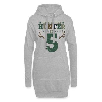 Buck Deer Hunting Hunter Kid 5ème - Sweat-shirt à capuche long Femme - gris chiné - Devant