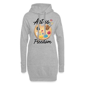 Art Is Freedom Artist Brush Colors Master Painter - Hoodie-Kleid - Grau meliert - Vorne