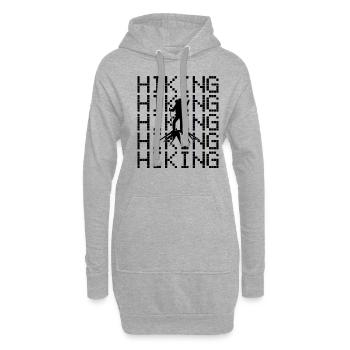 Randonnée Alpinisme - Sweat-shirt à capuche long Femme - gris chiné - Devant