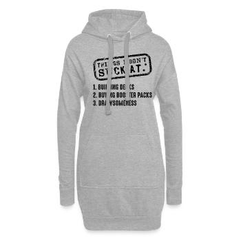 Trading Card Game Collector Lustige Dinge, die - Hoodie-Kleid - Grau meliert - Vorne