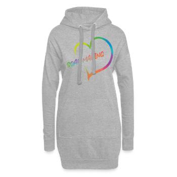 Soap Making Crafting Heart - Hoodie-Kleid - Grau meliert - Vorne