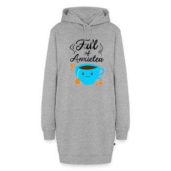Full Of Anxiety Tea Lover Tea Drinker Cup Of Tea B - Hoodie-Kleid - Grau meliert - Vorne