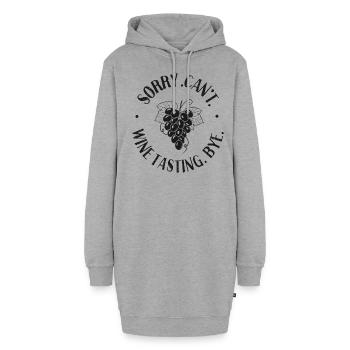 Sommelier Wine Drinking Tasting - Hoodie-Kleid - Grau meliert - Vorne
