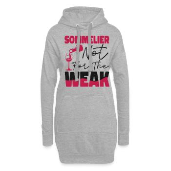 Sommelier Wine Drinking Tasting - Hoodie-Kleid - Grau meliert - Vorne