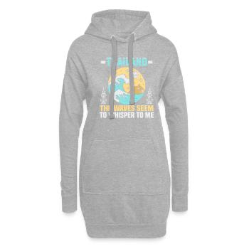 Thaïlande Beach Holiday by the Sea Design Beach Motif - Sweat-shirt à capuche long Femme - gris chiné - Devant