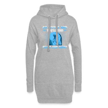 Instructeur de conception de plongée sous-marine Snorkeling - Sweat-shirt à capuche long Femme - gris chiné - Devant
