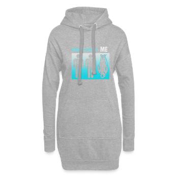 Instructeur de conception de plongée sous-marine Snorkeling - Sweat-shirt à capuche long Femme - gris chiné - Devant