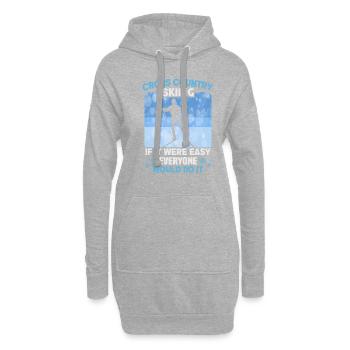 Skieurs de fond biathlon de fond - Sweat-shirt à capuche long Femme - gris chiné - Devant