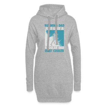 Running Marathon Runner Running - Sweat-shirt à capuche long Femme - gris chiné - Devant