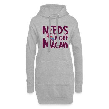 Ara Papagei Liebhaber Natur Zoo Tier Haustier - Hoodie-Kleid - Grau meliert - Vorne
