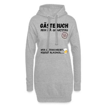 29. Geburtstag Gästebuch Party 29 Jahre - Hoodie-Kleid - Grau meliert - Vorne
